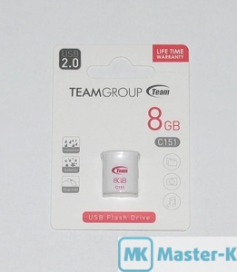 USB FLASH 8Gb Team C151 White