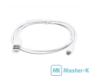 Кабель USB 2.0 microUSB 1.0 м REAL-EL White