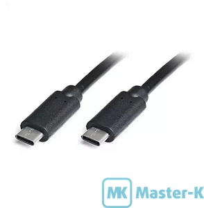 Кабель USB 3.0 Type C - Type C, 1.0 м REAL-EL Black