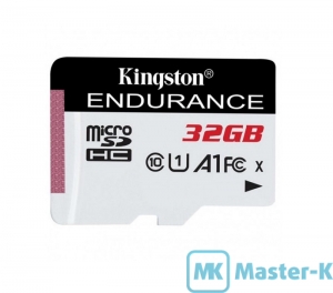 FLASH 32Gb microSDHC Kingston High Endurance (SDCE/32GB), Class 10 UHS-1 U1