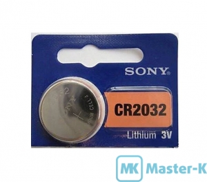 Батарейка Sony Lithium CR2032 (CR2032B1A)