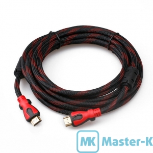 Кабель HDMI to HDMI 5m Merlion Black/Red