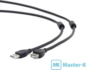 Кабель USB 2.0 AM-AF(удлинитель), 4.5 м Феррит Gembird CCF-USB2-AMAF-15