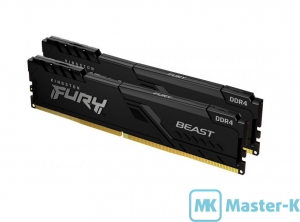 DDR4 32Gb (2*16Gb) 3600 Kingston Fury Beast Black (KF436C18BBK2/32)