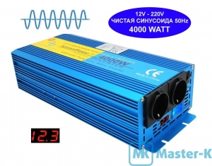 Преобразователь напряжения LVYUAN 2000W/4000W Pure Sine Wave Power Inverter 12V/230V
