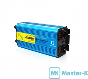 Преобразователь напряжения LVYUAN 3000W/6000W Pure Sine Wave Power Inverter 12V/230V with 1 USB
