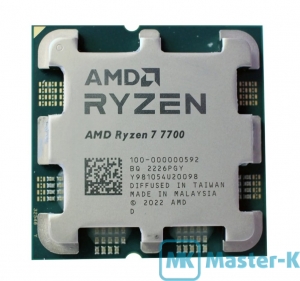 AMD RYZEN 7 7700 3,8GHz (Turbo 5.30GHz)/8C,16T/32Mb-L3, AM5 Tray
