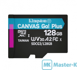 FLASH 128Gb microSDXC Kingston Canvas Go! Plus (SDCG3/128GBSP), UHS-1