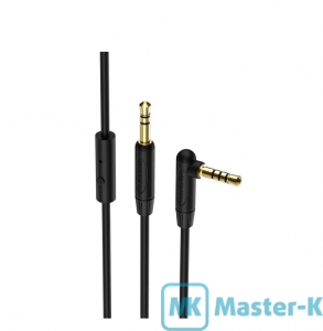 Кабель Audio 3.5мм/3.5мм Male-Male 1 м Borofone (BL5B), 3.5мм - 3.5мм, угловой, Black