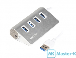 USB HUB Maxxter HU3A-4P-01 4-port Silver USB 3.0