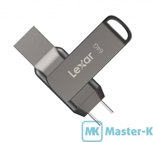 USB FLASH 64Gb Lexar JumpDrive Dual Drive D400 (LJDD400064G-SNQNC) USB 3.1 Type A/C