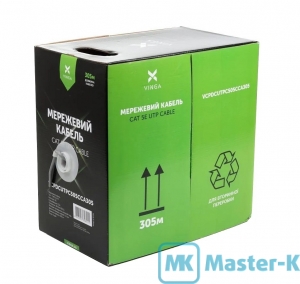 Кабель UTP Cat 5е Медь+Алюмин 305m Vinga (VCPDCUTPC505CCA305)