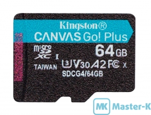 FLASH 64Gb microSDXC Kingston Canvas Go! Plus (SDCG4/64GBSP), UHS-1