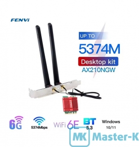 Net Card FENVI WiFi 6E AX210NGW M.2