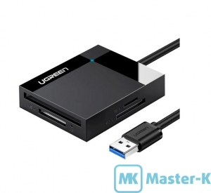 Кардридер Ugreen CR125 4-in-1 USB3.0/USB-C Black