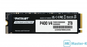 SSD M.2 PCI-E 2Tb Patriot P400 V4 M.2 2280 NVMe PCI-E 4.0 x4 (P400VP2TBM28H)