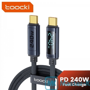 Кабель USB 3.0  Type C - Type C, 1.0 м 240W Toocki Digital Display Cable TQ-X57C4 Black