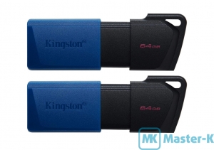 USB FLASH 2x64Gb Kingston Exodia M DTXM/64GB-2P Black/Blue