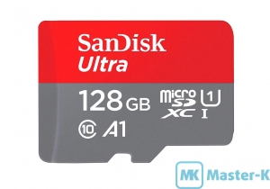 FLASH 128Gb microSDXC SanDisk Ultra (SDSQUNC-128G-ZS3MN), UHS-1