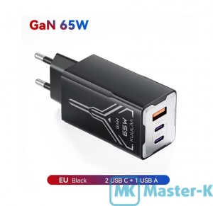 Зарядное устройство сетевое Kuulaa KL-CD64 65W GAN Charger Black