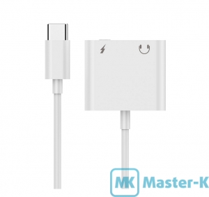 Кабель Audio USB Type-C/3.5мм+USB Type-C Male-Female 0.1 м Cablexpert A-CM-3.5FP-01
